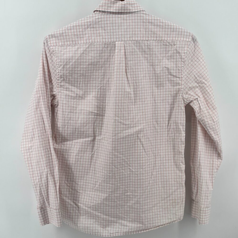 johnnie O Mens Orange/Gray‎ Checkered Long Sleeve Button Down Shirt Size MD - Picture 4 of 8